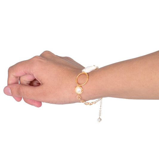 Pinkify Chokore Geometrical Baroque Linkchain Bracelet ( Minimum Order Size - 6)