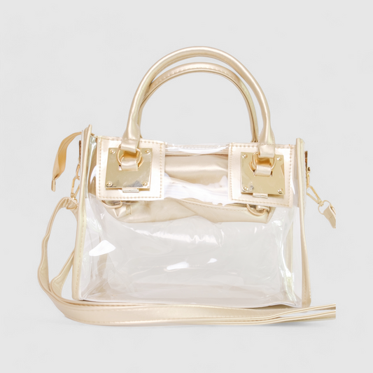Pinkify Chokore Clear Handbag Set, Gold (2-Pack) ( Minimum Order Size - 6)